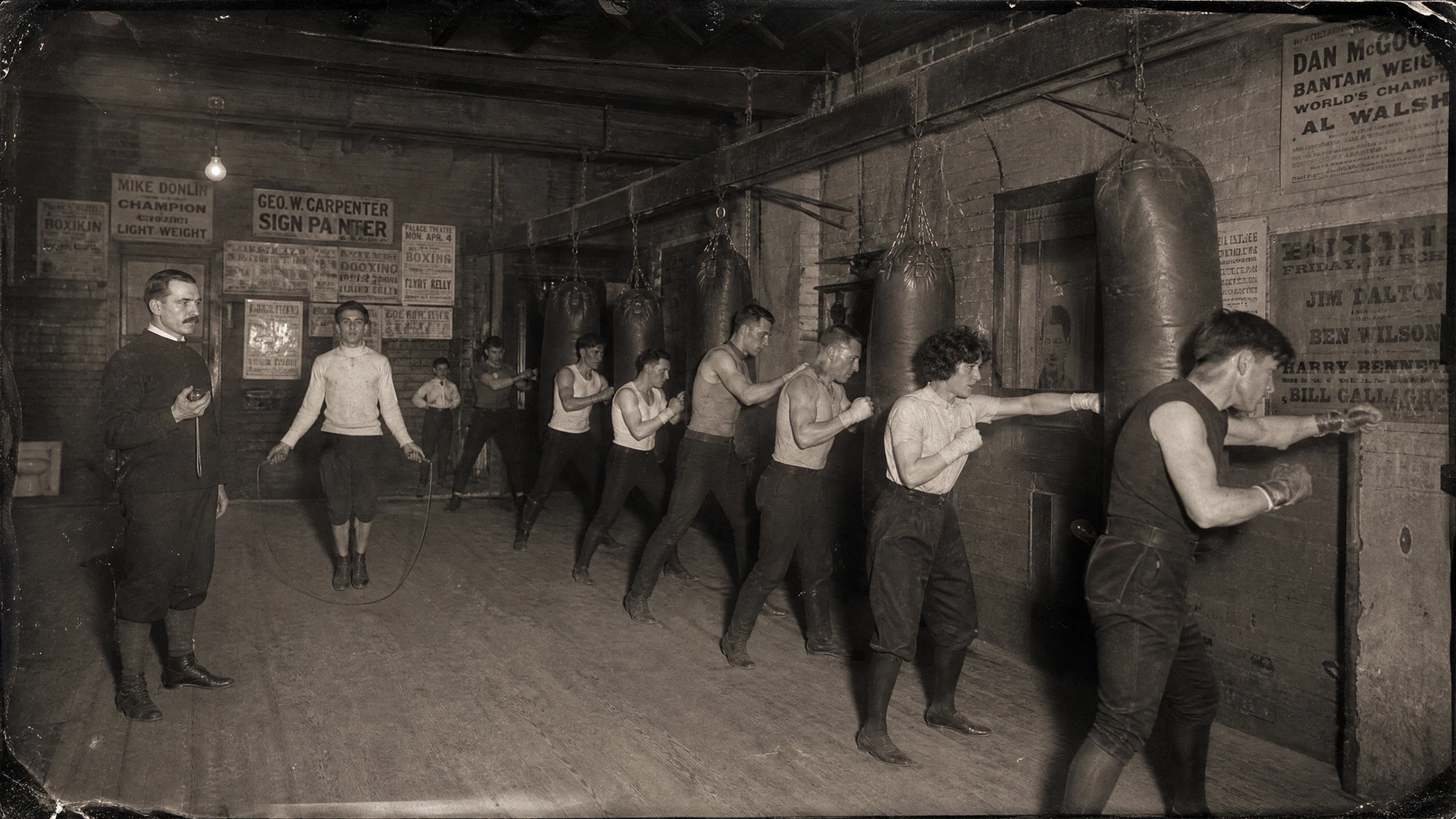 Evening training at the Trinity gymnasium